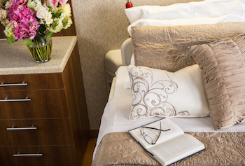A comfortable, quiet patient bed at Texas Health Center for Diagnostics and Surgery in Plano Texas